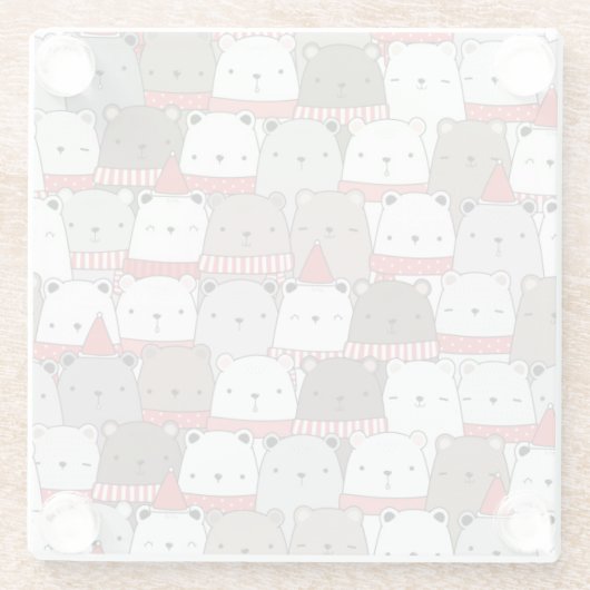 Kerstmis Glazen Onderzetter (Achterkant)