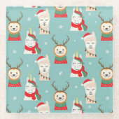 Kerstmis Glazen Onderzetter (Voorkant)