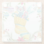 Kerstmis Glazen Onderzetter (Achterkant)