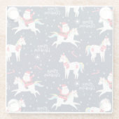 Kerstmis Glazen Onderzetter (Achterkant)