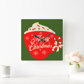 Kerstmis glazuur Sneeuwvlokken Strooidecoratie    Vierkante Klok (Huis)