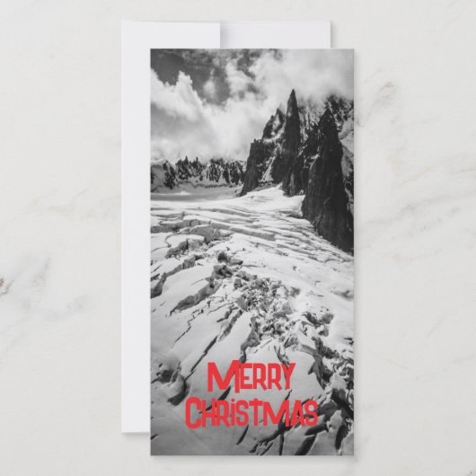 Kerstmis Gletsjerspleet Mont Blanc, Frankrijk Kaart (Voorkant)