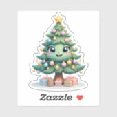 Kerstmis Glimlach Delight Sticker (Vel)