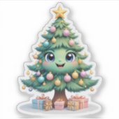 Kerstmis Glimlach Delight Sticker (Voorkant)