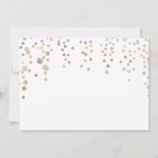 Kerstmis Glitter Cocktail Party Kaart (Achterkant)