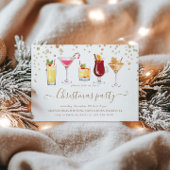 Kerstmis Glitter Cocktail Party Kaart