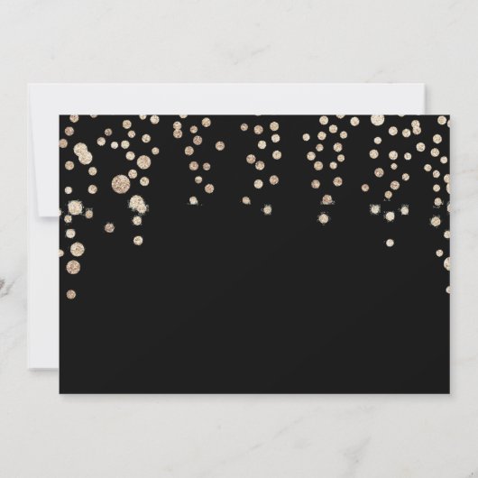 Kerstmis Glitter Cocktail Party Kaart (Achterkant)