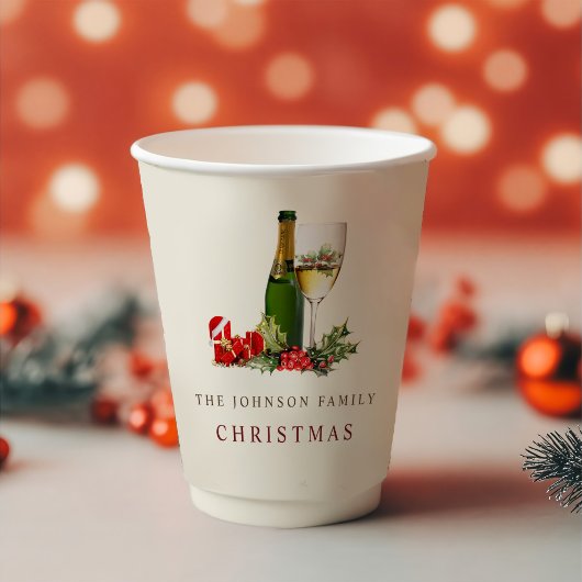 Kerstmis Glitter Cocktail Party Papieren Bekers