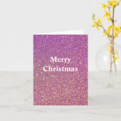 Kerstmis Glitter Kaart (Gele Bloem)