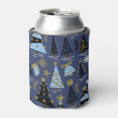 Kerstmis Glitter: Patroon Blikjeskoeler (Blikje Voorkant)