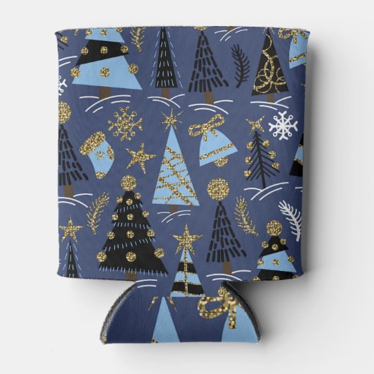 Kerstmis Glitter: Patroon Blikjeskoeler (Voorkant)