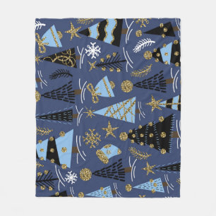 Kerstmis Glitter: Patroon Fleece Deken