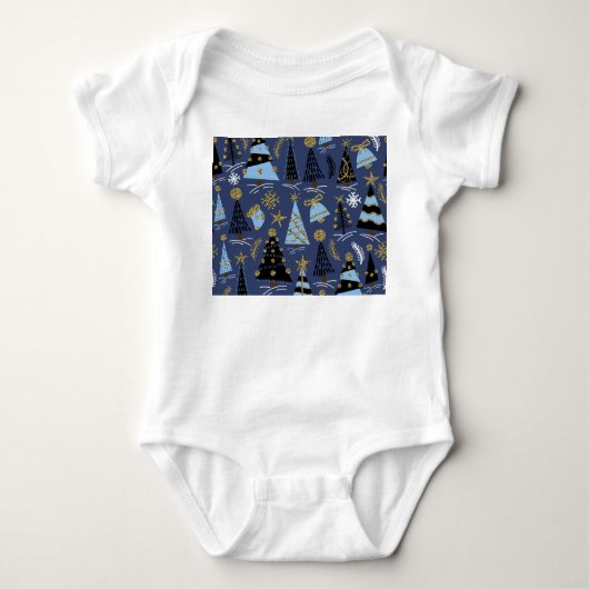 Kerstmis Glitter: Patroon Romper (Voorkant)