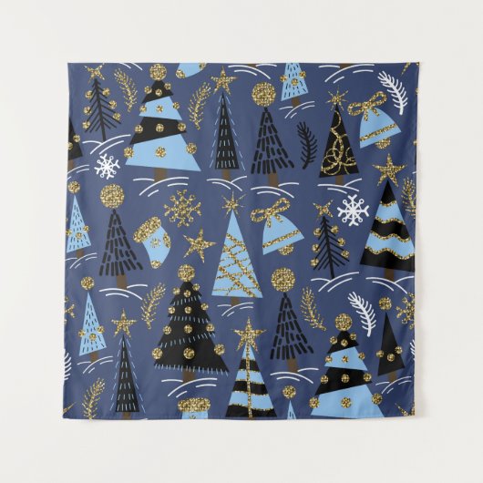 Kerstmis Glitter: Patroon Wandkleed (Voorkant)