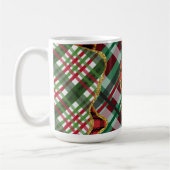 Kerstmis glitter plaid grid koffiemok (Links)