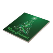 Kerstmis Gloeiende Boom Tegeltje (Zijkant)