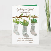 Kerstmis glorie aan God in de hoogste vrede Kaart (Voorkant)