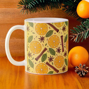 Kerstmis glühwein kruidig geel koffiemok