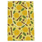 Kerstmis glühwein kruidig geel medium cadeauzakje (Voorkant)