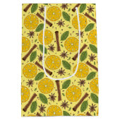 Kerstmis glühwein kruidig geel medium cadeauzakje (Achterkant)