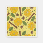 Kerstmis glühwein kruidig geel servet (Voorkant)