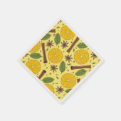 Kerstmis glühwein kruidig geel servet (Hoek)