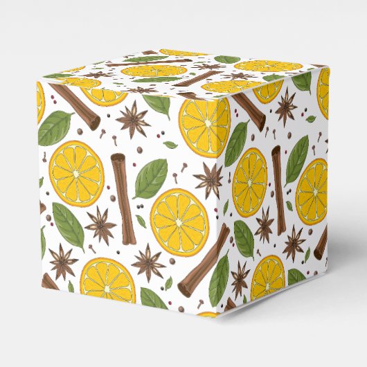 Kerstmis glühwein kruidig wit bedankdoosjes (Voorkant Zijde)