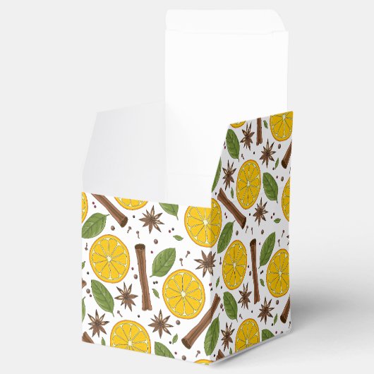 Kerstmis glühwein kruidig wit bedankdoosjes (Geopend)