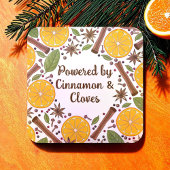 Kerstmis glühwein kruidig wit kartonnen onderzetters