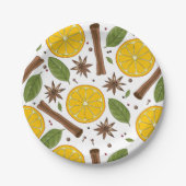 Kerstmis glühwein kruidig wit papieren bordje (Voorkant)