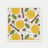 Kerstmis glühwein kruidig wit servet (Voorkant)