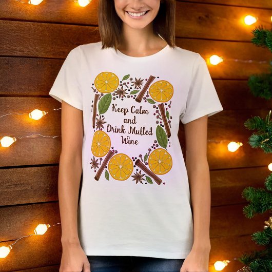 Kerstmis glühwein kruidig wit t-shirt
