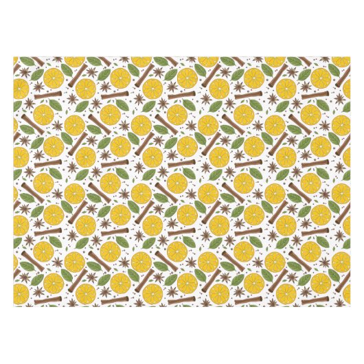 Kerstmis glühwein kruidig wit tafelkleed (Voorkant (Horizontaal))