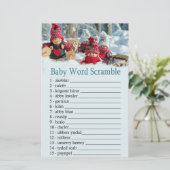 kerstmis gnome Baby word scramble (Staand voorkant)
