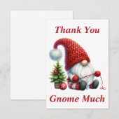 Kerstmis Gnome Dank u kaart (Voorkant / Achterkant)