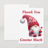 Kerstmis Gnome Dank u kaart (Voorkant / Achterkant)