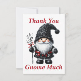 Kerstmis Gnome Dank u kaart