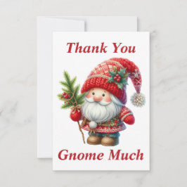 Kerstmis Gnome Dank u kaart