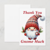 Kerstmis Gnome Dank u kaart (Voorkant / Achterkant)