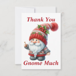 Kerstmis Gnome Dank u kaart