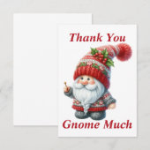 Kerstmis Gnome Dank u kaart (Voorkant / Achterkant)