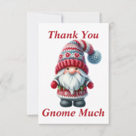 Kerstmis Gnome Dank u kaart
