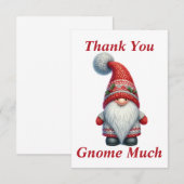 Kerstmis Gnome Dank u kaart (Voorkant / Achterkant)