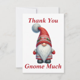 Kerstmis Gnome Dank u kaart