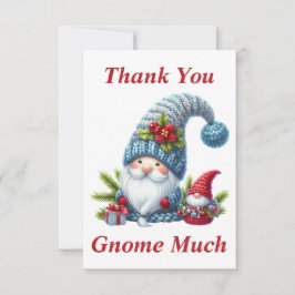 Kerstmis Gnome Dank u kaart