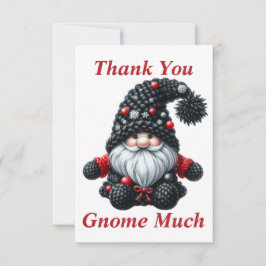 Kerstmis Gnome Dank u kaart