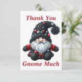 Kerstmis Gnome Dank u kaart (Staand voorkant)