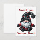 Kerstmis Gnome Dank u kaart (Voorkant / Achterkant)