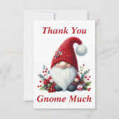 Kerstmis Gnome Dank u kaart (Voorkant)