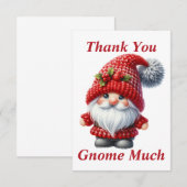 Kerstmis Gnome Dank u kaart (Voorkant / Achterkant)